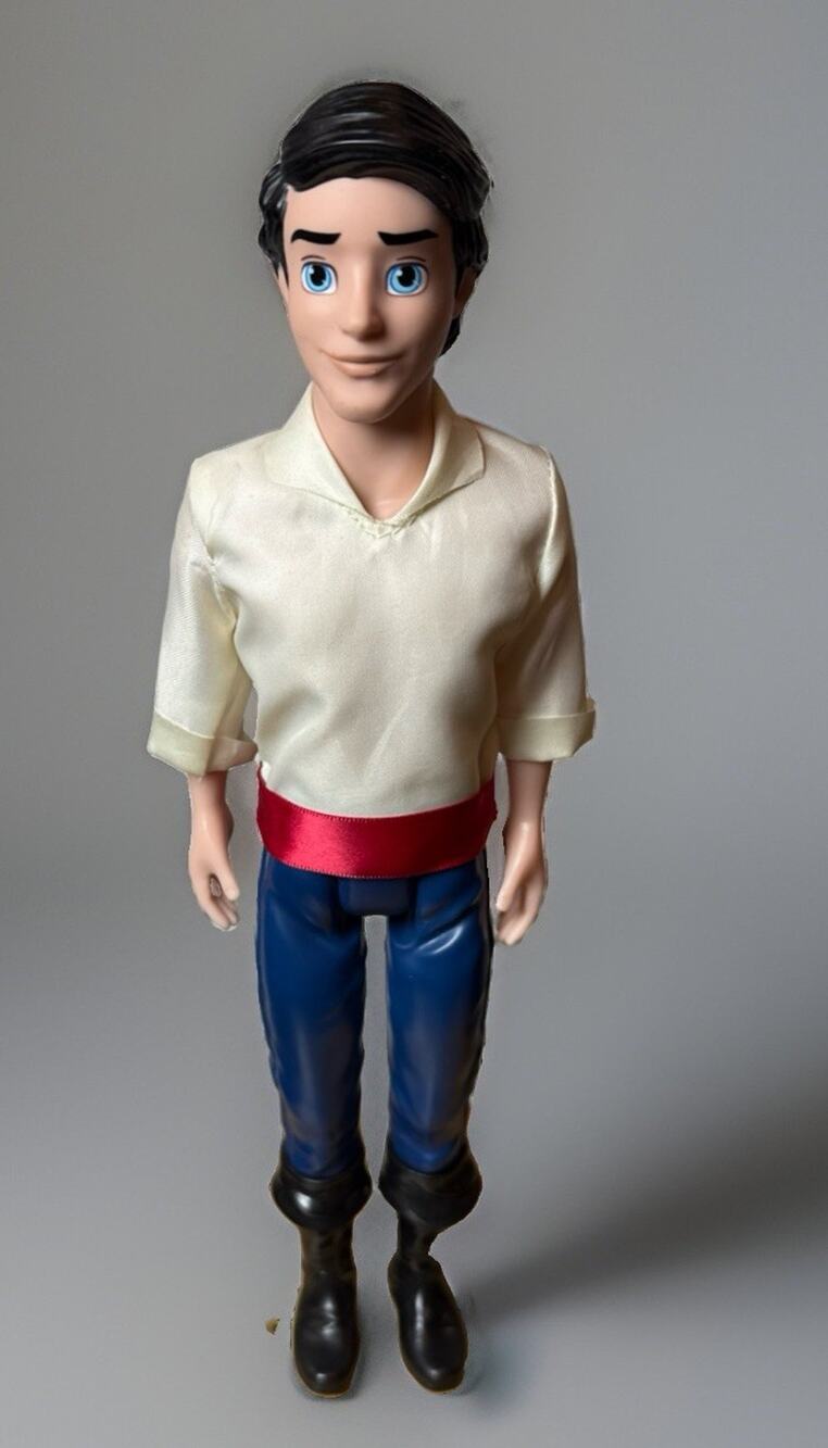 Disney Store Prince Eric Doll The Little Mermaid 12” Original Outfit Blue Eyes